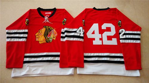 Mitchell And Ness 1960-61 Blackhawks #42 Joakim Nordstrom Red Stitched NHL Jersey