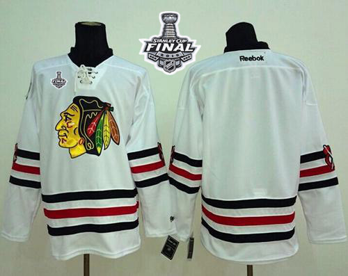 Blackhawks Blank White 2015 Winter Classic 2015 Stanley Cup Stitched NHL Jersey