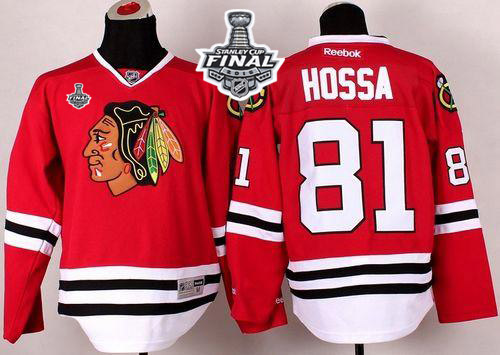 Blackhawks #81 Marian Hossa Red 2015 Stanley Cup Stitched NHL Jersey