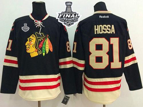 Blackhawks #81 Marian Hossa Black Winter Classic 2015 Stanley Cup Stitched NHL Jersey