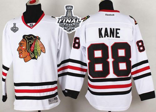 Blackhawks #88 Patrick Kane White 2015 Stanley Cup Stitched NHL Jersey