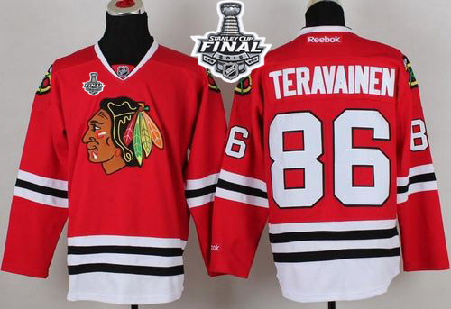 Blackhawks #86 Teuvo Teravainen Red 2015 Stanley Cup Stitched NHL Jersey