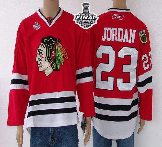 Blackhawks #23 Jordan Red 2015 Stanley Cup Stitched NHL Jersey