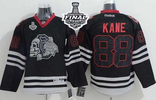 Blackhawks #88 Patrick Kane Black Ice 2015 Stanley Cup Stitched NHL Jersey