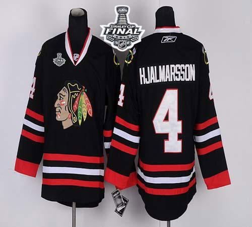 Blackhawks #4 Nikals Hjalmarsson Black 2015 Stanley Cup Stitched NHL Jersey