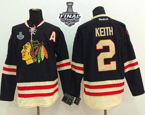 Blackhawks #2 Duncan Keith Black 2015 Winter Classic 2015 Stanley Cup Stitched NHL Jersey