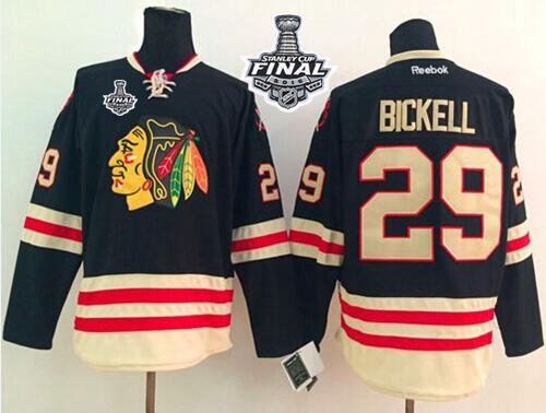 Blackhawks #29 Bryan Bickell Black 2015 Winter Classic 2015 Stanley Cup Stitched NHL Jersey