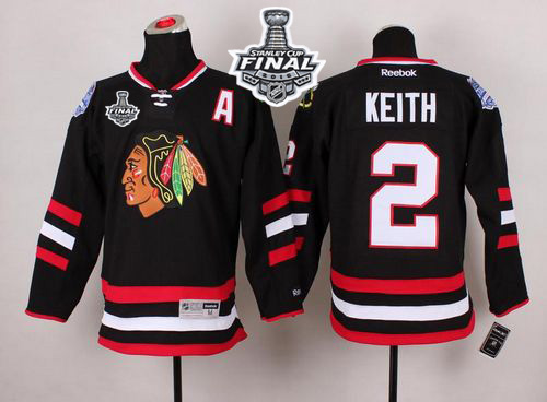 Blackhawks #2 Duncan Keith Black 2014 Stadium Series 2015 Stanley Cup Stitched NHL Jersey