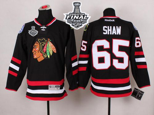 Blackhawks #65 Andrew Shaw Black 2014 Stadium Series 2015 Stanley Cup Stitched NHL Jersey