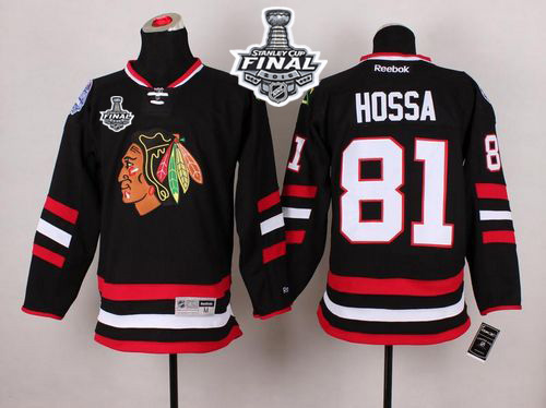 Blackhawks #81 Marian Hossa Black 2014 Stadium Series 2015 Stanley Cup Stitched NHL Jersey