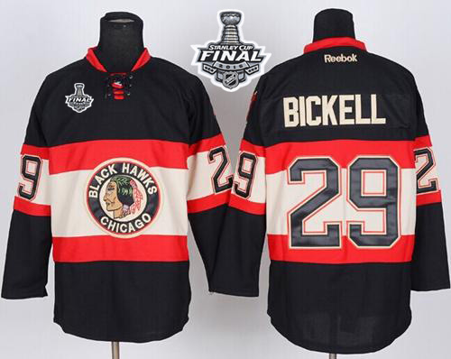 Blackhawks #29 Bryan Bickell Black New Third 2015 Stanley Cup Stitched NHL Jersey