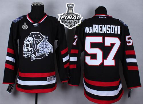 Blackhawks #57 Trevor Van Riemsdyk Black(White Skull) 2014 Stadium Series 2015 Stanley Cup Stitched NHL Jersey