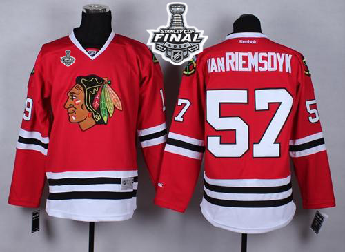 Blackhawks #57 Trevor Van Riemsdyk Red 2015 Stanley Cup Stitched NHL Jersey