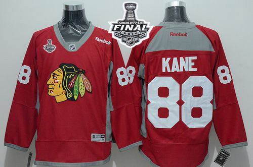Blackhawks #88 Patrick Kane Red Practice 2015 Stanley Cup Stitched NHL Jersey
