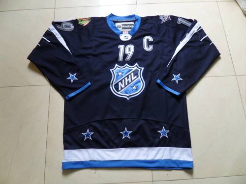 Blackhawks #19 Jonathan Toews 2012 All Star Navy Blue Stitched NHL Jersey