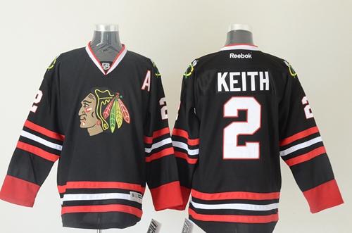 Blackhawks #2 Duncan Keith Black Stitched NHL Jersey