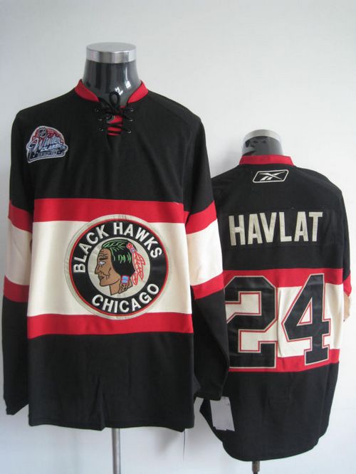 Blackhawks #24 Martin Havlat Winter Classic Stitched Black NHL Jersey