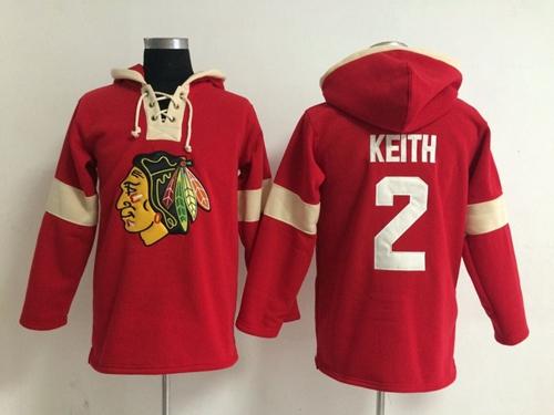 Chicago Blackhawks #2 Duncan Keith Red Pullover NHL Hoodie