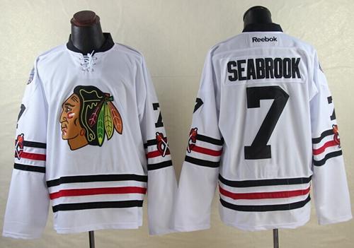 Blackhawks #7 Brent Seabrook White 2015 Winter Classic Stitched NHL Jersey