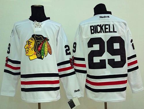 Blackhawks #29 Bryan Bickell White 2015 Winter Classic Stitched NHL Jersey