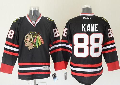 Blackhawks #88 Patrick Kane Black Stitched NHL Jersey