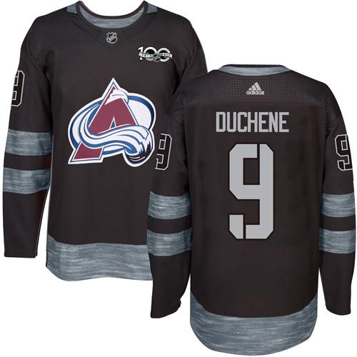 Avalanche #9 Matt Duchene Black 1917-2017 100th Anniversary Stitched NHL Jersey