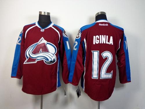 Avalanche #12 Jarome Iginla Red Home Stitched NHL Jersey