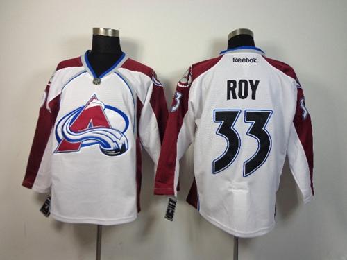 Avalanche #33 Patrick Roy White Stitched NHL Jersey