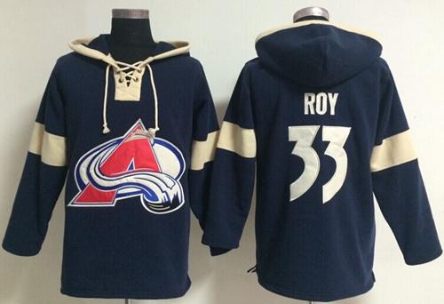 Colorado Avalanche #33 Patrick Roy Blue Pullover NHL Hoodie