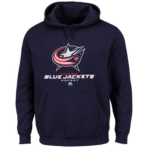 Columbus Blue Jackets Majestic Big & Tall Critical Victory Pullover Hoodie Navy Blue