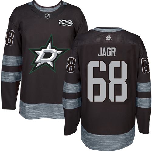 Stars #68 Jaromir Jagr Black 1917-2017 100th Anniversary Stitched NHL Jersey