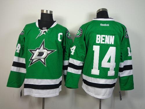 Stars #14 Jamie Benn Green Home Stitched NHL Jersey