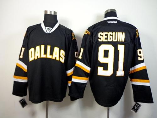 Stars #91 Tyler Seguin Black Stitched NHL Jersey