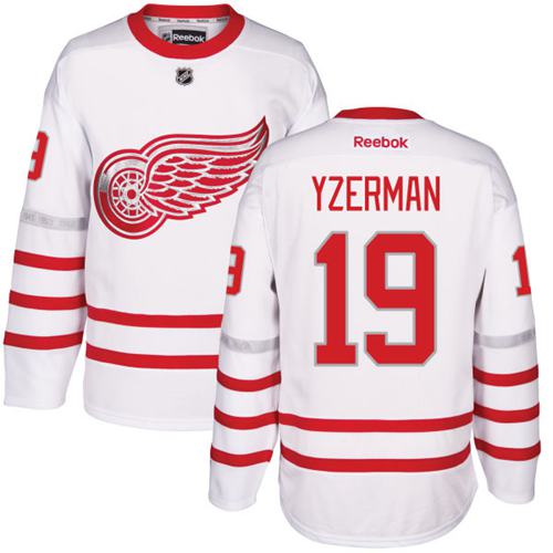 Red Wings #19 Steve Yzerman White Centennial Classic Stitched NHL Jersey