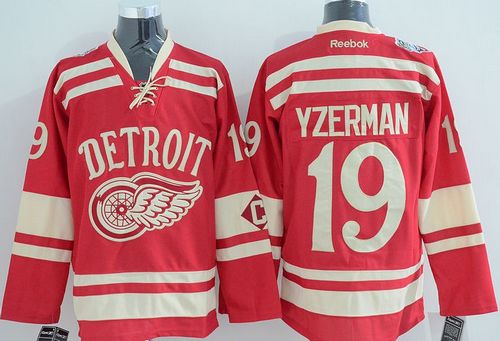 Red Wings #19 Steve Yzerman Red 2014 Winter Classic Stitched NHL Jersey