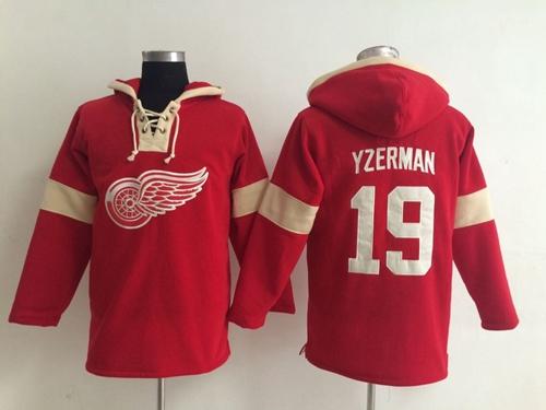 Detroit Red Wings #19 Steve Yzerman Red Pullover NHL Hoodie