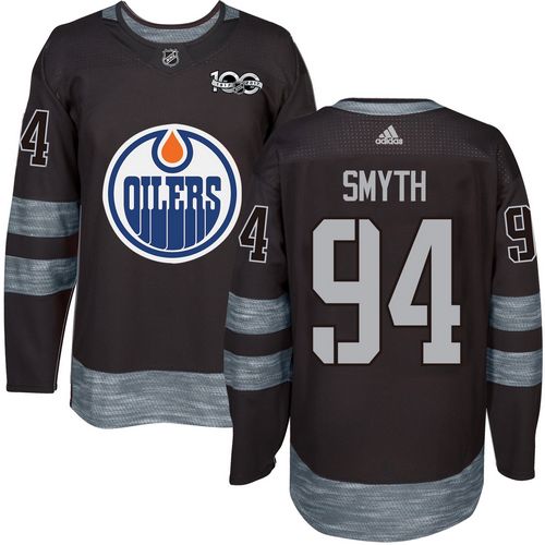 Oilers #94 Ryan Smyth Black 1917-2017 100th Anniversary Stitched NHL Jersey