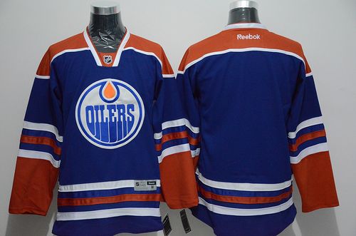 Oilers Blank Stitched Light Blue NHL Jersey