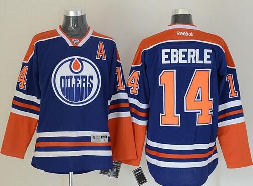 Oilers #14 Jordan Eberle Light Blue Stitched NHL Jersey