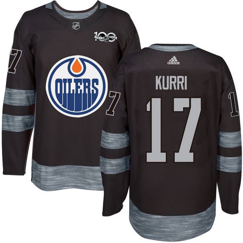 Oilers #17 Jari Kurri Black 1917-2017 100th Anniversary Stitched NHL Jersey