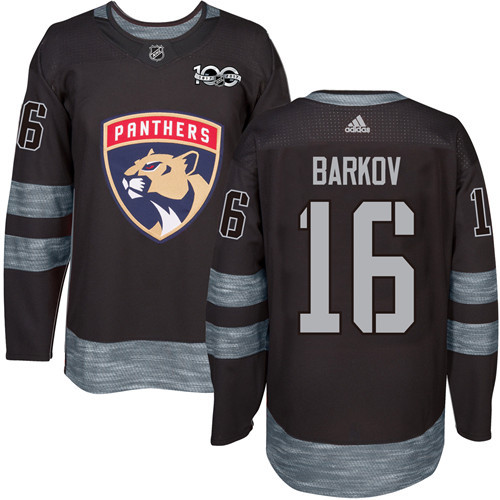 Panthers #16 Aleksander Barkov Black 1917-2017 100th Anniversary Stitched NHL Jersey