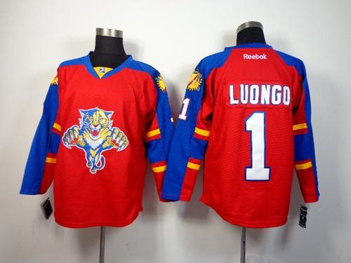 Panthers #1 Roberto Luongo Red Home Stitched NHL Jersey