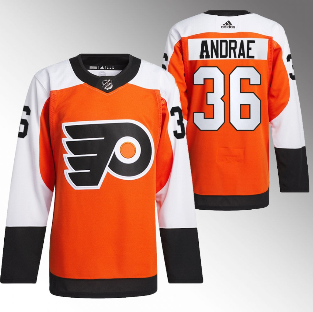 Men's Philadelphia Flyers #36 Emil Andrae 2023-24 Orange Stitched Jersey