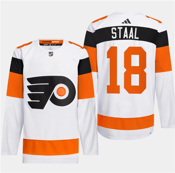 Men's Philadelphia Flyers #18 Marc Staal White 2024 Stadium Series Stitched Jersey