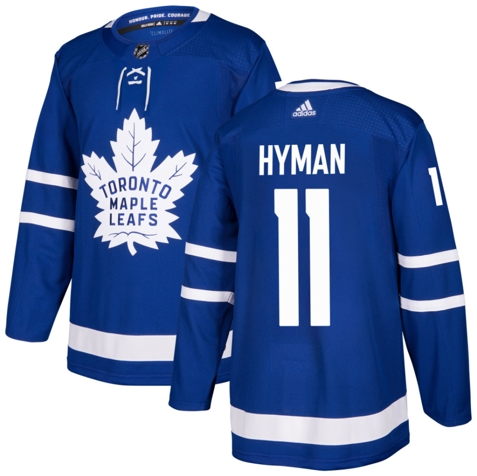 Men's Toronto Maple Leafs #11 Zach Hyman 2021 Blue Stitched NHL Jersey