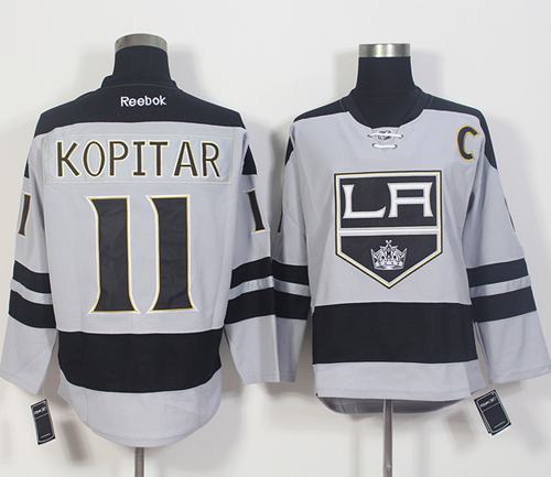 Kings #11 Anze Kopitar Gray Alternate Stitched NHL Jersey