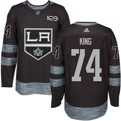 Kings #74 Dwight King Black 1917-2017 100th Anniversary Stitched NHL Jersey