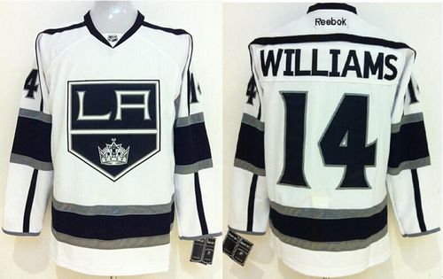 Kings #14 Justin Williams White Stitched NHL Jersey