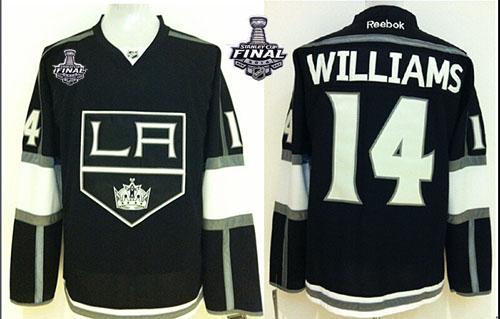Kings #14 Justin Williams Black 2014 Stanley Cup Finals Stitched NHL Jersey