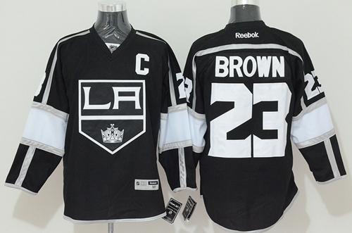 Kings #23 Dustin Brown Black Home Stitched NHL Jersey